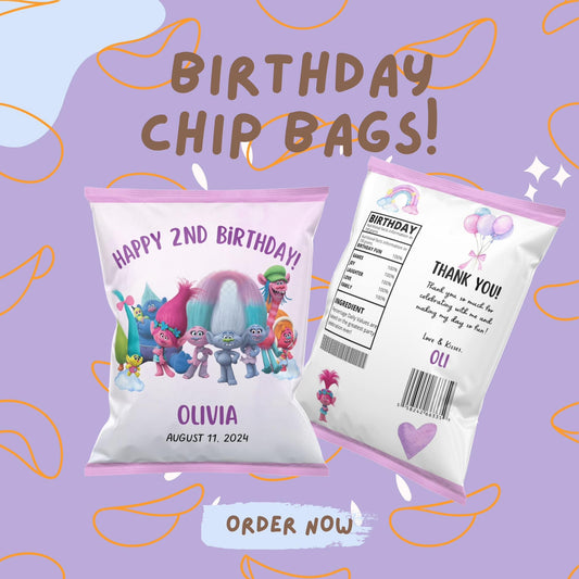 Custom Party Chip Bags – Your Event, Your Design, Filled with Sweet Memories!