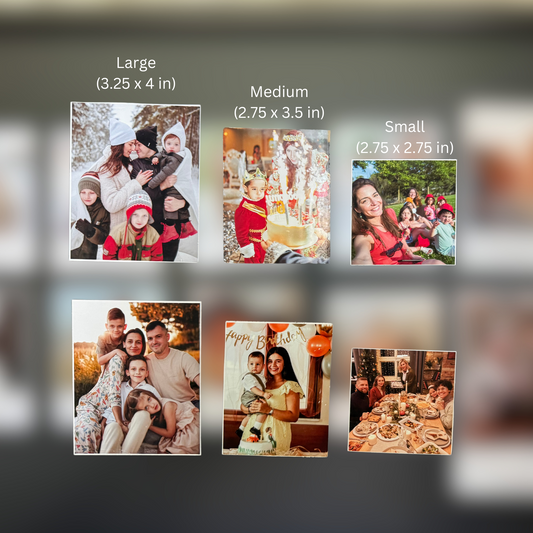 Custom Photo Magnets – Bring Your Photos to Life! (Available in 3 Sizes, Sold in Sets of 12)